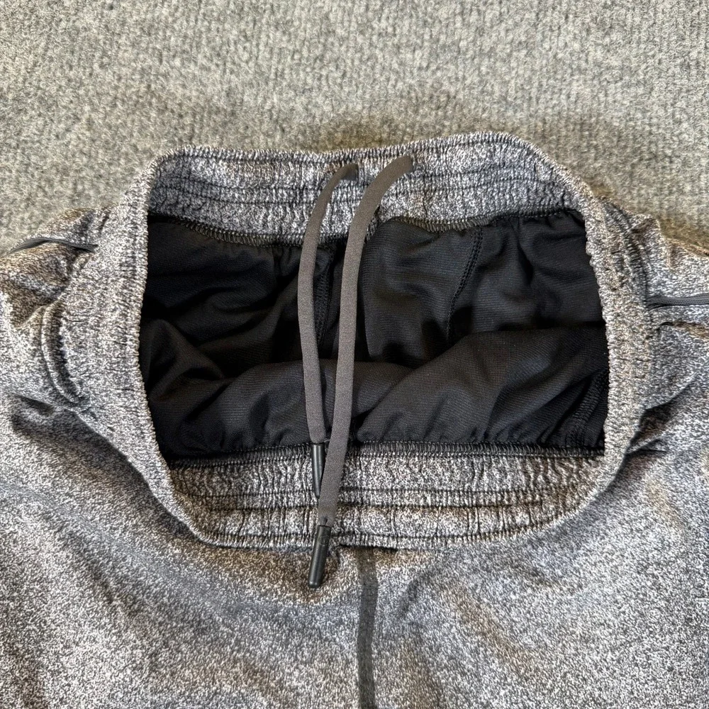 Lululemon Mens Surge Short 7 Inch Liner Grey Space Dye Athletic Gym Shorts #3376